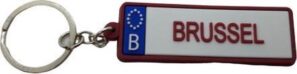 Akyol - Brussel sleutelhanger - Atomium - Manneken Pis - De Kathedraal van Sint-Michel en Sint-Goedele - Het Koninklijk Paleis van Brussel
