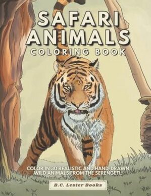Geography & Travel Coloring Books- Safari Animal Coloring Book