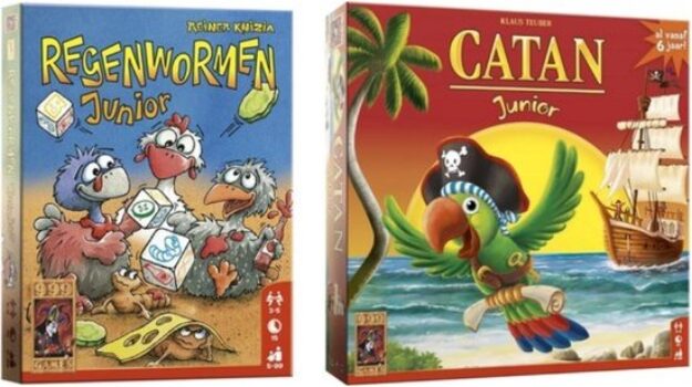 Spellenbundel - 2 Stuks - Regenwormen Junior & Catan Junior