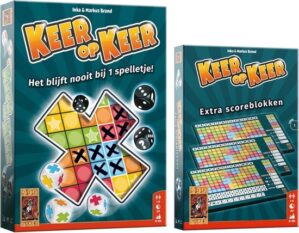 Spellenset - 2 stuks - Keer op Keer - Dobbelspel & Scoreblok 3 stuks Level 1